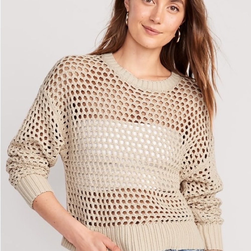 NWT OLD NAVY Open-Stitch Pullover Sweater